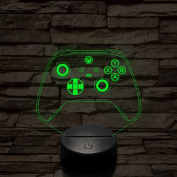 Kontroller Xbox Series X  7 színű 3D led lámpa