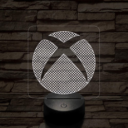 Xbox logó jel  7 színű 3D led lámpa