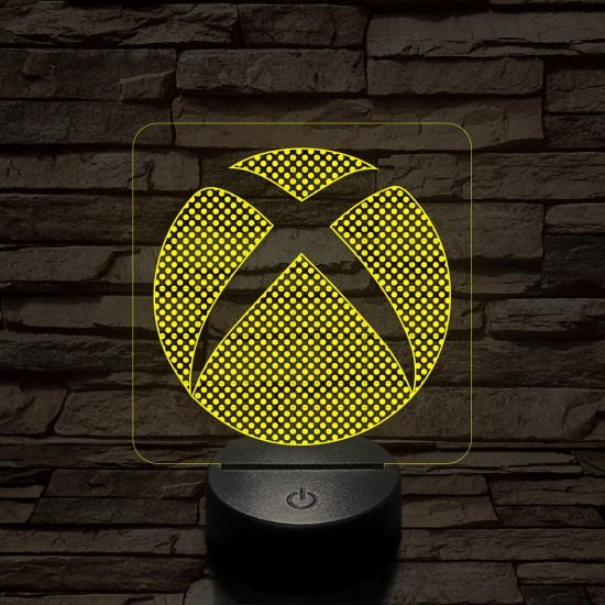 Xbox logó jel  7 színű 3D led lámpa