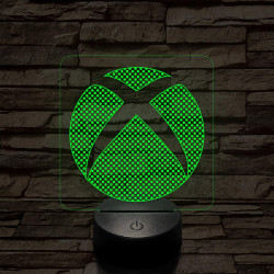 Xbox logó jel  7 színű 3D led lámpa