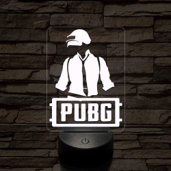 PUBG logó 7 színű 3D led lámpa