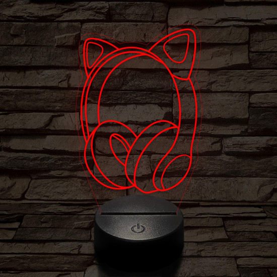 Gamer macskafüles fejhallgató 7 színű 3D led lámpa