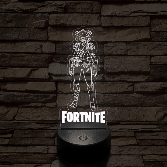 Fortnite Team Leader Raven 7 színű 3D led lámpa