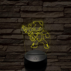 Fortnite mérges maci karakter 7 színű 3D led lámpa