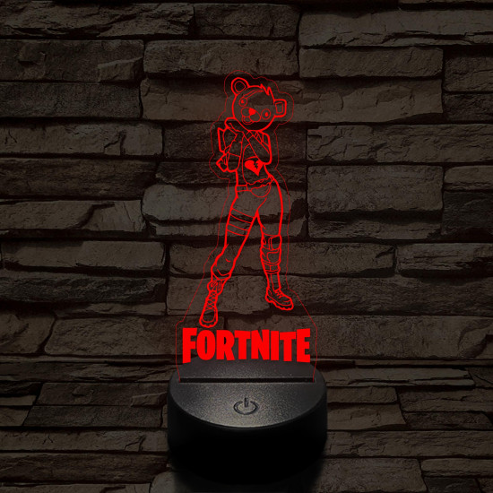 Fortnite Cuddle Team Leader 7 színű 3D led lámpa