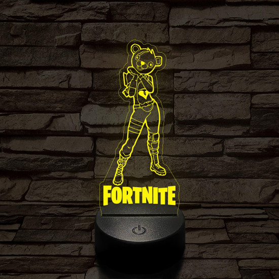 Fortnite Cuddle Team Leader 7 színű 3D led lámpa