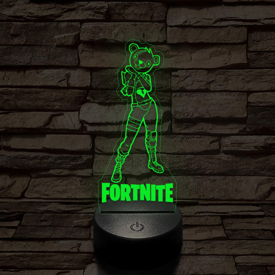 Fortnite Cuddle Team Leader 7 színű 3D led lámpa