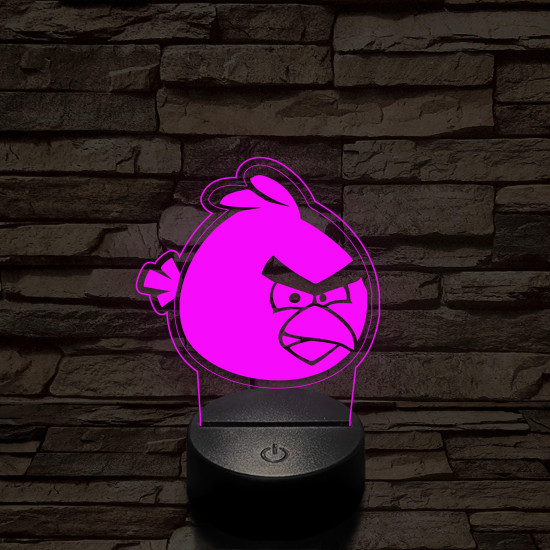 Angry Birds Red 7 színű 3D led lámpa
