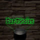 Angry Birds - BadPiggies logo felirat 7 színű 3D led lámpa