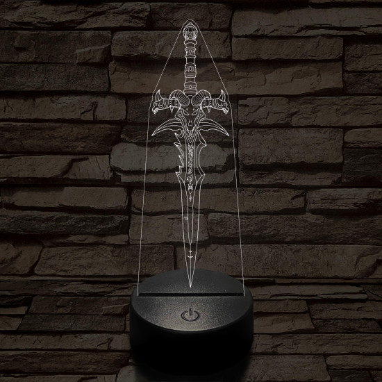 World of Warcraft ősi jégkard 7 színű 3D led lámpa