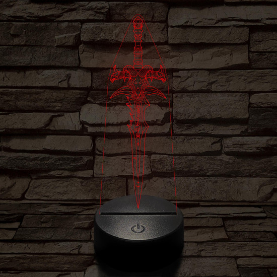 World of Warcraft ősi jégkard 7 színű 3D led lámpa