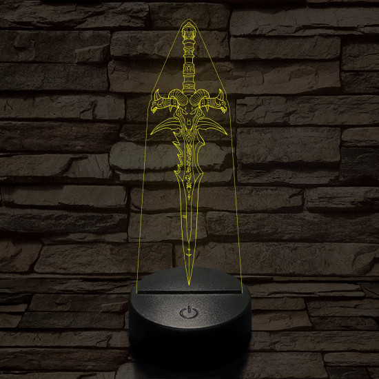 World of Warcraft ősi jégkard 7 színű 3D led lámpa