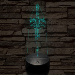 World of Warcraft ősi jégkard 7 színű 3D led lámpa