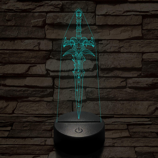 World of Warcraft ősi jégkard 7 színű 3D led lámpa