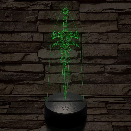 World of Warcraft ősi jégkard 7 színű 3D led lámpa