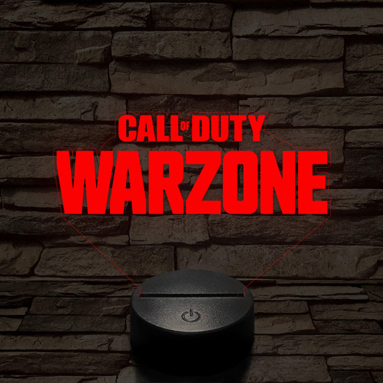 Call of Duty Warzone logo 7 színű 3D led lámpa