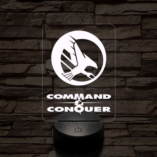 Command & Conquer GDI mintaválasztós 7 színű 3D led lámpa