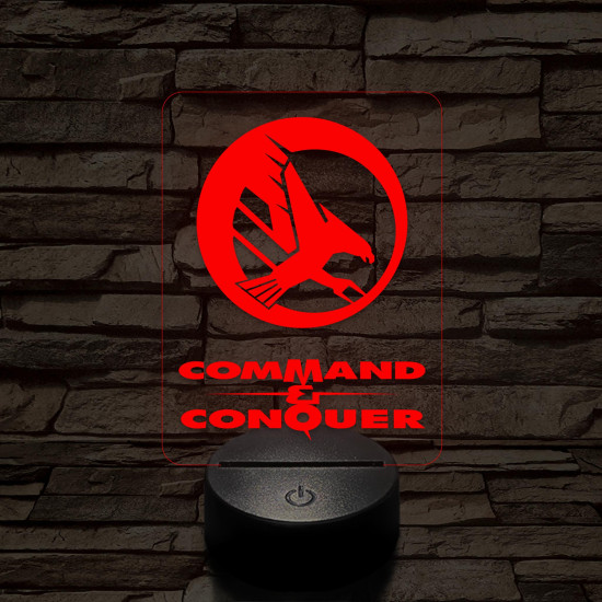 Command & Conquer GDI mintaválasztós 7 színű 3D led lámpa