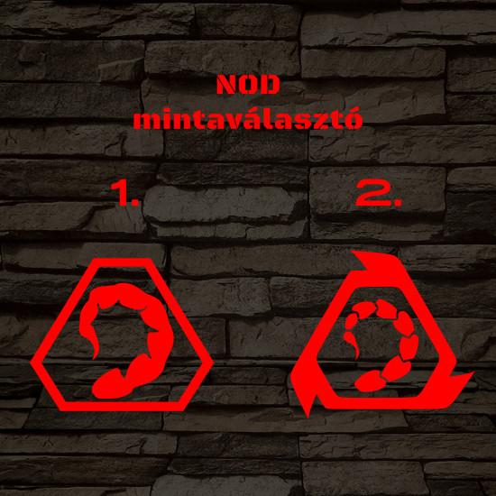 Command & Conquer NOD mintaválasztós 7 színű 3D led lámpa