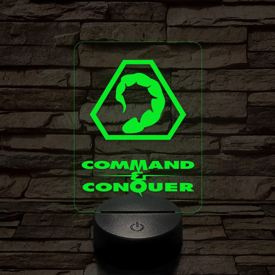 Command & Conquer NOD mintaválasztós 7 színű 3D led lámpa