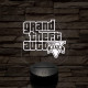 GTA V logo 7 színű 3D led lámpa