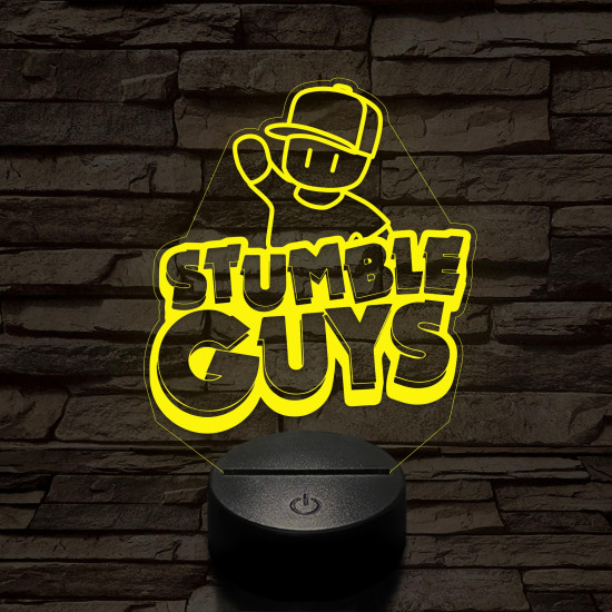Stumble Guys logo 7 színű 3D led lámpa