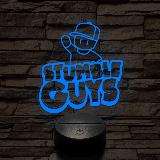 Stumble Guys logo 7 színű 3D led lámpa