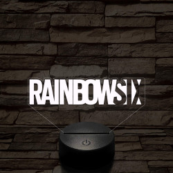 RainbowSix logo 7 színű 3D led lámpa