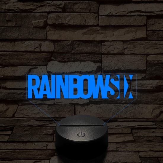 RainbowSix logo 7 színű 3D led lámpa