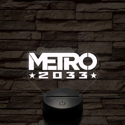METRO 2033 logo 7 színű 3D led lámpa