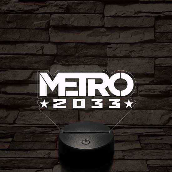 METRO 2033 logo 7 színű 3D led lámpa