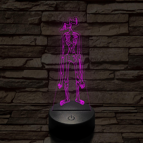 SCP Siren Head 7 színű 3D led lámpa