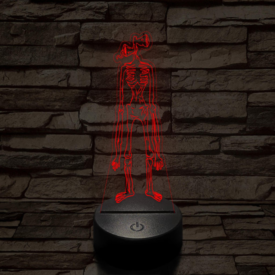 SCP Siren Head 7 színű 3D led lámpa