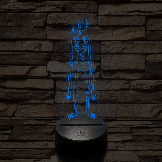 SCP Siren Head 7 színű 3D led lámpa