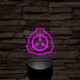 SCP 7 színű 3D led lámpa