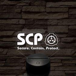 SCP logo 7 színű 3D led lámpa