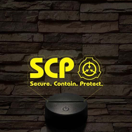 SCP logo 7 színű 3D led lámpa