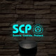 SCP logo 7 színű 3D led lámpa