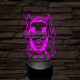 SCP-1471 Skull dog 7 színű 3D led lámpa