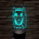 SCP-1471 Skull dog 7 színű 3D led lámpa