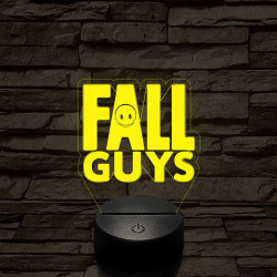 Fall Guys logo 7 színű 3D led lámpa