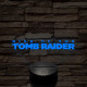 Rise of The Tomb Raider logo 7 színű 3D led lámpa