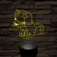 Minecraft ülő róka 7 színű 3D led lámpa