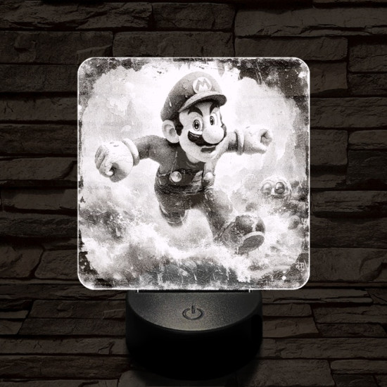 Super Mario futás 7 színű valósághű 3D led lámpa