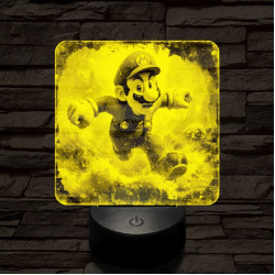 Super Mario futás 7 színű valósághű 3D led lámpa