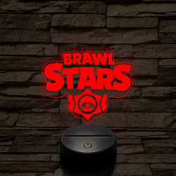 Brawl Stars logo 7 színű 3D led lámpa
