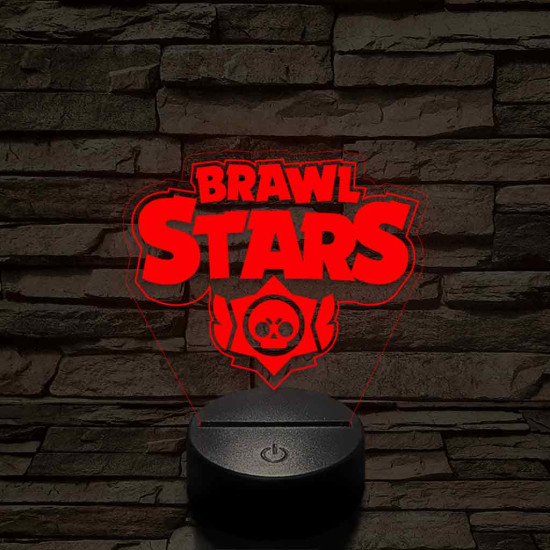 Brawl Stars logo 7 színű 3D led lámpa