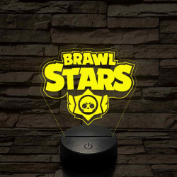 Brawl Stars logo 7 színű 3D led lámpa