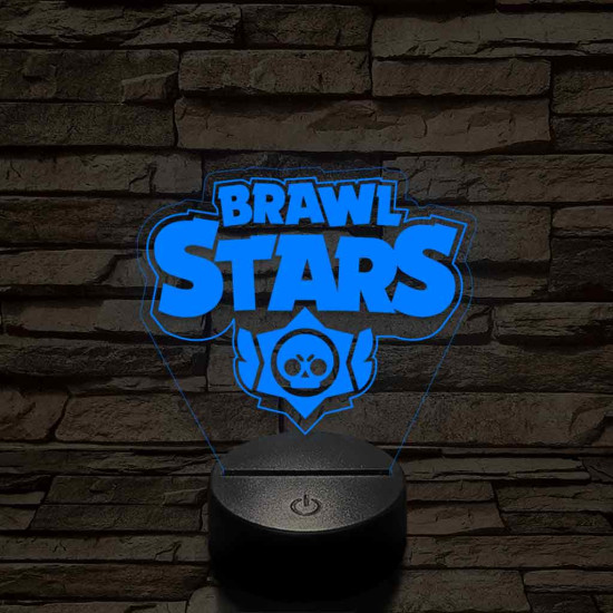 Brawl Stars logo 7 színű 3D led lámpa