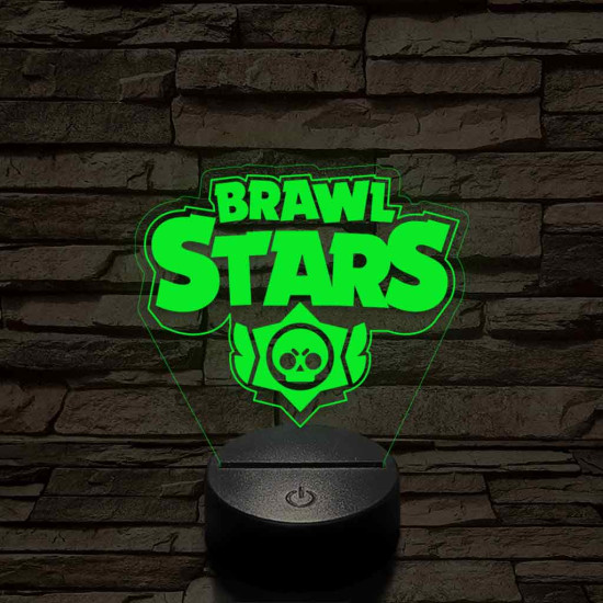 Brawl Stars logo 7 színű 3D led lámpa